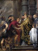 Anthony Van Dyck Saint Ambrose barring Theodosius I from Milan Cathedral Sweden oil painting artist